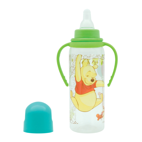 Бутылочка для детского питания из серии Медвежонок Винни с наконечником, силиконовой соской и ручками  